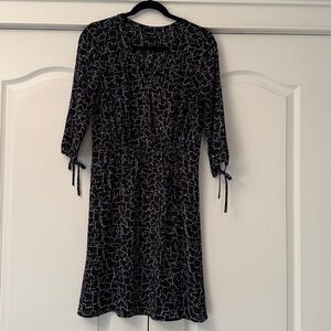 RW&CO. Cat Print Long Sleeve Dress